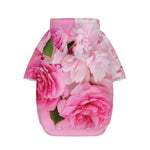 Peony And Rose Print Dog Zip Up Hoodie