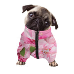 Peony And Rose Print Dog Zip Up Jacket