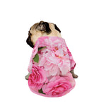 Peony And Rose Print Dog Zip Up Jacket