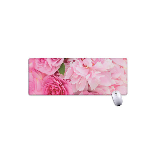Peony And Rose Print Extended Mouse Pad