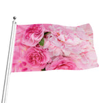 Peony And Rose Print Flag