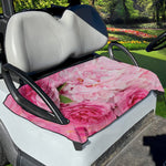 Peony And Rose Print Golf Cart Seat Cover