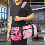 Peony And Rose Print Gym Bag