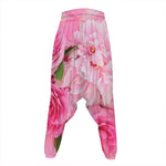 Peony And Rose Print Hammer Pants