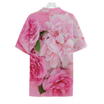 Peony And Rose Print Hawaiian Shirt