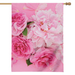 Peony And Rose Print House Flag