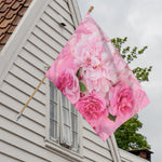 Peony And Rose Print House Flag