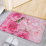 Peony And Rose Print Indoor Door Mat