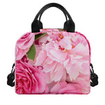 Peony And Rose Print Insulated Lunch Bag