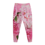Peony And Rose Print Jogger Pants