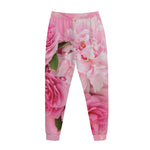 Peony And Rose Print Jogger Pants