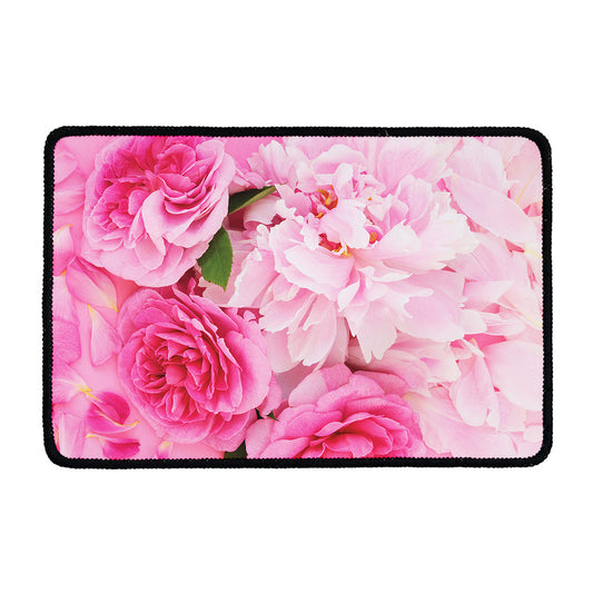 Peony And Rose Print Kitchen Mat