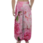 Peony And Rose Print Lantern Pants
