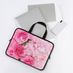 Peony And Rose Print Laptop Sleeve With Handle