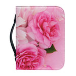 Peony And Rose Print Leather Bible Cover