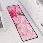 Peony And Rose Print Long Kitchen Mat