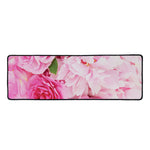 Peony And Rose Print Long Kitchen Mat
