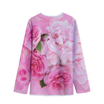 Peony And Rose Print Long Sleeve Short Coat