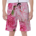 Peony And Rose Print Men's Beach Shorts