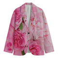 Peony And Rose Print Men's Blazer