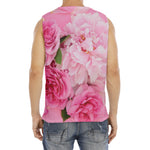 Peony And Rose Print Men's Fitness Tank Top