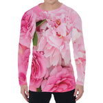 Peony And Rose Print Men's Long Sleeve T-Shirt