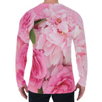 Peony And Rose Print Men's Long Sleeve T-Shirt