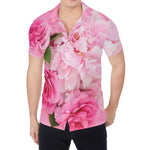 Peony And Rose Print Men's Shirt