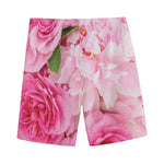Peony And Rose Print Men's Sports Shorts
