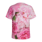 Peony And Rose Print Men's Sports T-Shirt
