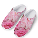 Peony And Rose Print Mesh Casual Shoes