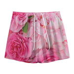 Peony And Rose Print Mesh Shorts