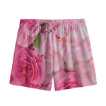 Peony And Rose Print Mesh Shorts