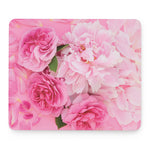 Peony And Rose Print Mouse Pad