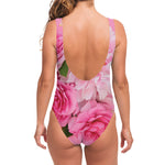 Peony And Rose Print One Piece Swimsuit