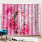 Peony And Rose Print Pencil Pleat Curtains