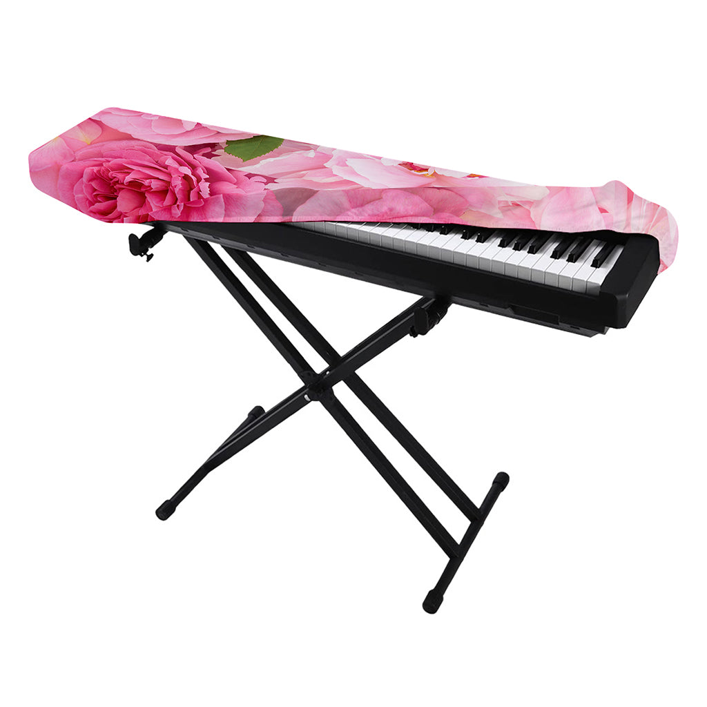 Peony And Rose Print Piano Keyboard Cover