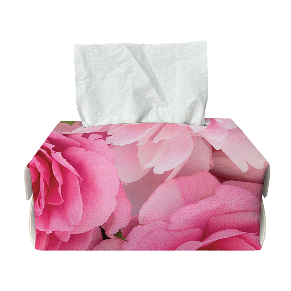 Peony And Rose Print Rectangle Tissue Box Cover
