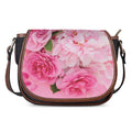 Peony And Rose Print Saddle Bag