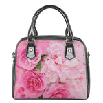 Peony And Rose Print Shoulder Handbag