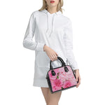 Peony And Rose Print Shoulder Handbag