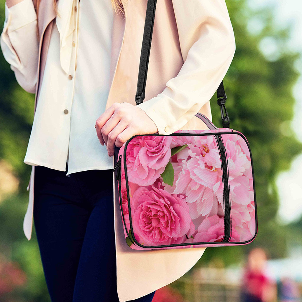 Peony And Rose Print Shoulder Strap Bible Bag