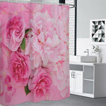 Peony And Rose Print Shower Curtain
