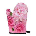 Peony And Rose Print Single Oven Mitt