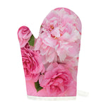 Peony And Rose Print Single Oven Mitt