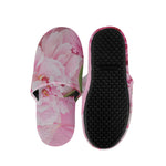 Peony And Rose Print Slippers