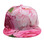 Peony And Rose Print Snapback Cap