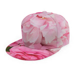 Peony And Rose Print Snapback Cap