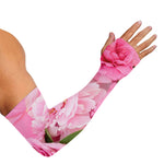 Peony And Rose Print Sun Protection Arm Sleeves