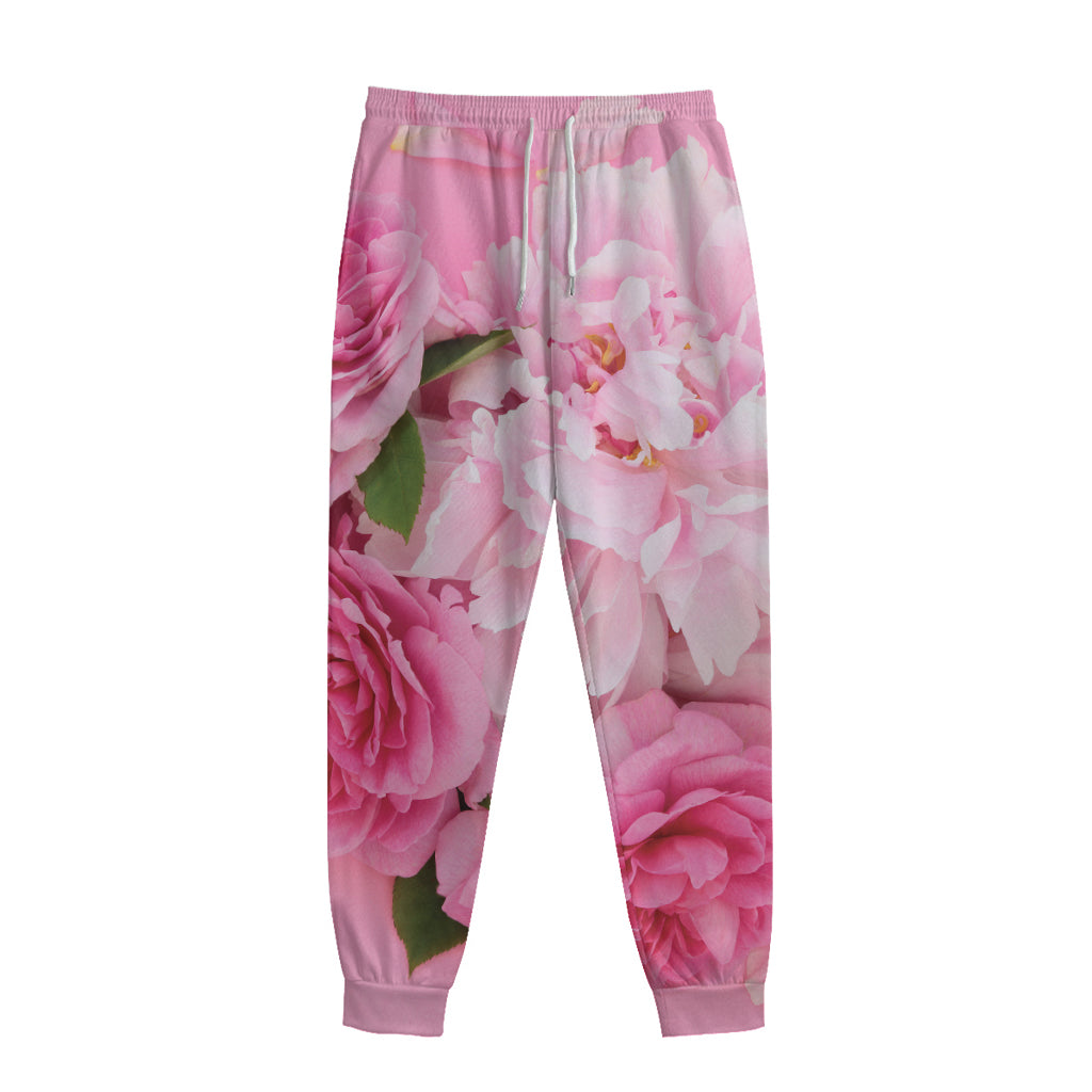 Peony And Rose Print Sweatpants